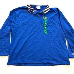 New UCLA Bruins Champion Men’s 1/4 Snap Henley Sweater Blue Men’s XL NWT
